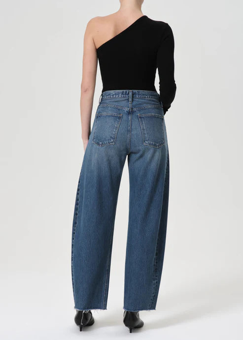 Luna High Rise Pieced Taper Jeans