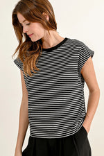 Black/White Striped Tee